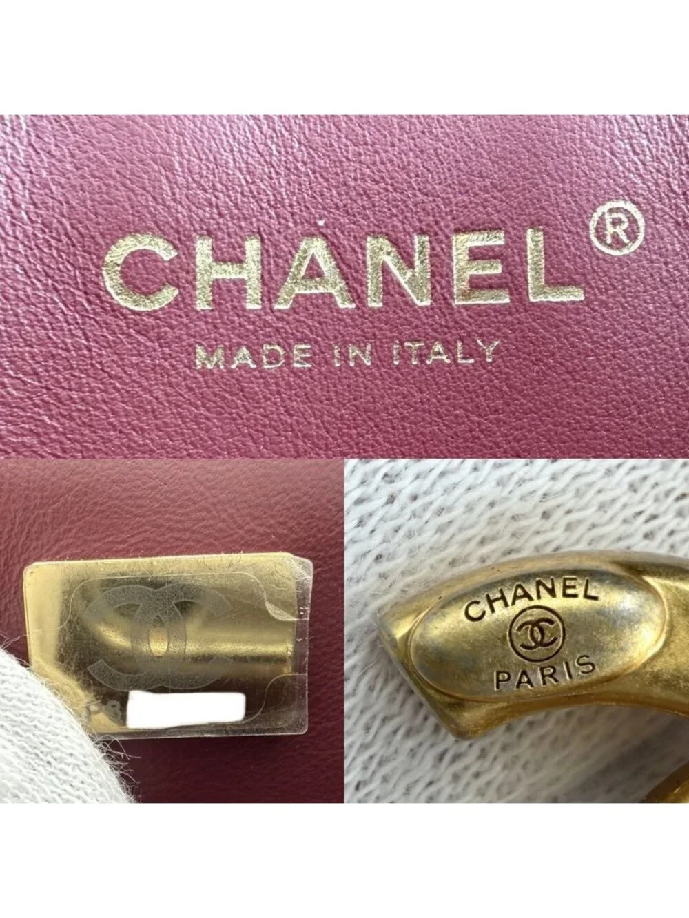 Chanel Shoulder Bag Logo Quilted Chain Vanity Crossbody CC Lambskin Black Gold